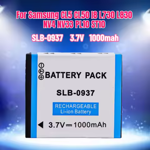 3.7V 1000mah SLB-0937 SLB0937 Battery Full Decoding for Samsung CL5 CL50 I8 L730 L830 NV4 NV33 PL10 