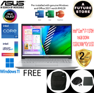 Asus Vivobook Pro 15 OLED K3500P-AL1293WS 15.6'' FHD Laptop Cool Silver ( I7-11370H, 16GB, 512GB SSD, Intel, W11, HS )