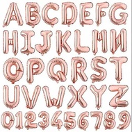 Ready balloon NUMBERS/ letters rosegold size 40cm