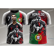 24/25 CR7 New Arrivals Portugal Summer Football O-Neck T-Shirt Jersey Comfort Venom 3D Printed Ronal