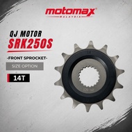 MOTOMAX 520 FRONT SPROCKET 14T RUBBER QJMOTOR SRK250S SRK250R HEAVY DUTY MOTORCYCLE SPROCKET - QJMOT