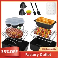 Silicone Air Fryer Liner,Air Fryer Accessories for  Dual AF300UK AF400UK Reusable Dual Air Fryer Rac