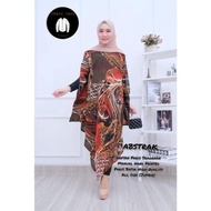 Kaftan Angsaka Model Baju Kaftan Batik Wanita Muslimah Ld 125 - 130