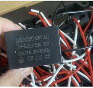 2pcs Black CBB61 2uF+4uF 3 Wires AC 400V 50/60Hz Capacitor For Ceiling Fan