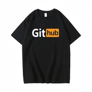 Summer GitHub Kaiyuan Programmer Pure Cotton Round Neck T-Shirt Men Women Short-Sleeved Computer Pro