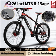 AENXRD 26 inch Mountain Bike Basikal dewasa load 150kg Suitable for 160cm to 185cm 21-speed disc bra