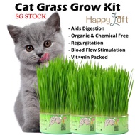 [SG SELLER]Natural Cat Grass Planting Kit DIY Soil-less Fast Growing Cat Wheat grass Planting Set for Pet Health Care