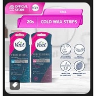 VEET WAX STRIP HAIR REMOVAL Normal/Sensitive 20S (Cold Wax Strips for Face, Upper Lip, Chin & Cheeks