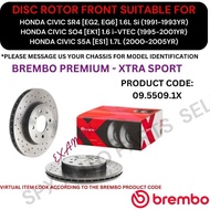 BREMBO GENUINE DISC ROTOR (FRONT) FOR HONDA CIVIC SR4 [EG] '91-96YR / CIVIC SO4 [EK] '95-01YR / CIVI