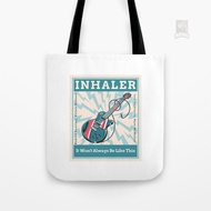 Vintage Retro Inhaler Canvas Tote Bag Grunge look with Elijah