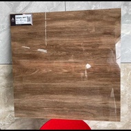 GRANIT 60X60 MOTIF KAYU GLOSSY VANDANA DARK BROWN LOCAL - ARNA -