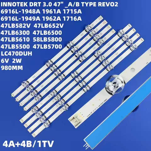 LED Backlight strip For LIG 47" TV innotek DRT 3.0 47" 47LB650v 47LB6300 47GB6500 47LB652V LC470DUH 