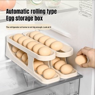 UFORU Chicken Egg Holder Refrigerator 2 Tier Egg Storage Box Automatic Rolling Egg Storage Box Stack
