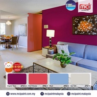 [ENGLISH ROSE] 1 Liter MCI BAOMA OPTISHEEN BLUE I GOLD Kilat Easy Clean Matt Interior Wall Paint Cat