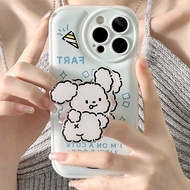 Good case airbagcase For IPhone 14 Pro Max IPhone Case Thickened TPU Soft Case Clear Case Airbag Shock Resistant Cartoon Cute Dog Puppy for iPhone 11 12 13 14 Pro Max 15 Pro Max iPhone XR 7 8 Plus X XS Max SE 2020(without holder)