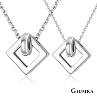 GIUMKA-Sterling Silver Necklace-Sweet Trap-Couple Pair Chain-MNS08089-Single Price