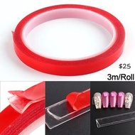 3m nail art double sided tape roll for nail tip display 美甲雙面膠紙水晶膠 甲片作品展示