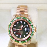 New Arrival Rolex2Oyster Perpetual Date Submariner Automatic Gold Men's Watch with Green Dial