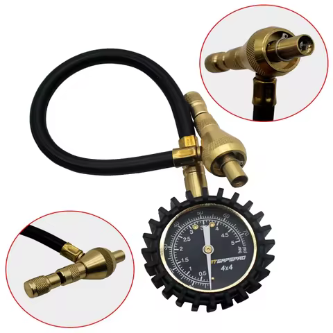 75Psi Auto Tire Tyre Rapid Deflator Pressure Gauge Meter Tool Metal Manometer Barometers Tester Mete