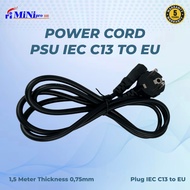 Minipro Power Cord Cable PSU IEC 13 to EU/ Power Supply Cable 2 Feet Plug