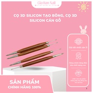 3D silicone cotton brush, 3D silicone brush with wooden handle - GIA HAN Nail
