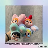 GANTUNGAN CHN BAG KEYCHAIN POWERPUFF CRY BABY STACK VINYL FACE LIKE ORIGINAL CAN BE CONNECTED CHCBB0