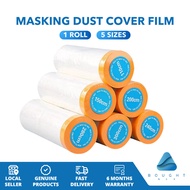 Masking Dust Cover Film 1 Roll - Clear Drop Sheet for Furniture Protection, Ideal for Wall Painting