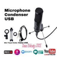 Microphone - Mic Condenser USB Recording Podcast Zoom Meeting Laptop
