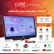 OMNI BEYOND OMNI360 11.5" Car Android Player Support 4G Sim Android 13 (4+64GB) 唱机