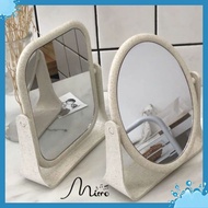 TABLE MIRROR 2 IMPORTED ITEMS - Rotating Face Desk Makeup Mirror Made of Durable Barley Material
