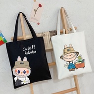 LABUBU printed tote bag - canvas bag size 33x37cm fits A4 and laptop Totk9411