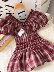 Pummy Top เสื้อแขนตุ๊กตาผู้หญิง ลายริ้วทรงบอลลูน