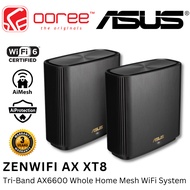 ASUS ZENWIFI AX XT8 AX6600 WIFI 6 TRI-BAND WHOLE HOME MESH WIFI SYSTEM WITH AIMESH, AIPROTECTION & G