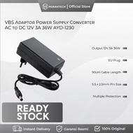 UseIt Adapter Power Supply Converter AC to DC 12V 3A 36W LED Strip Monitor Router CCTV Wide Compatii