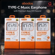 Abodos HiFi Sound Type-C Earphone 120cm Abodos Deep Bass Type-C Earphone Abodos HiFi Sound Type-C Ea