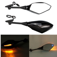 New High Quality Blue Design Car Dual LED Turning Signal Integrated Rearview Mirror For Ducati For K