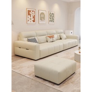 Fabric Sofa Living Room Style Cream Genuine Leather Sofa Extremely New Style Technology Straight Sma