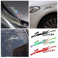 Car LIMITED EDITION Laser Reflective Sticker Electric Motorcycle English Letter Sticker Decorative S