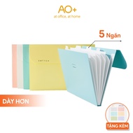 A4 AO+ study documentbag with 5 colorful compartments ON WH445