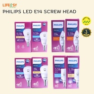 [3 Year Warranty] Philips LED Light Bulb Comfortable Brightness E14 Screw Head