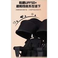Twin Baby Walking Tool Double Trolley Can Be Used as Lying Foldable and Portable Stroller Baby Double Stroller Artifact