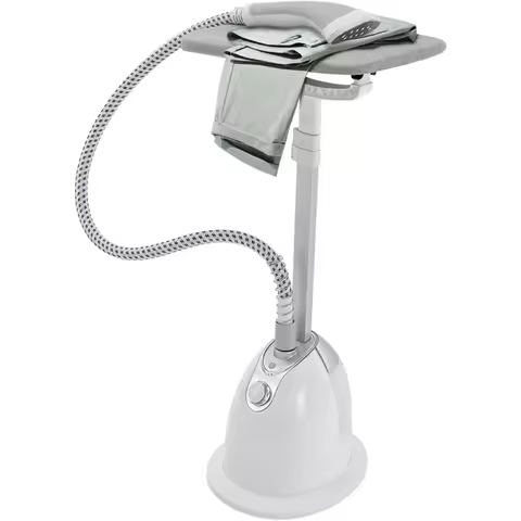 1350W Steamer for Clothes, Professional Standing Garment Steamer W/ Ironing Board, 10 Steam Settings