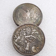 Antique Crafts Wanderer Silver Plated Coin Magic Coin H4523LYAJIE268 6SZY