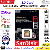 SANDISK Extreme SD card ของแท้ 32GB/64GB/128GB/256GB/512GB (180MB/s) UHS-IU3V30C104K Memory Card เมม