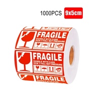 1000 PCS Fragile Sticker Warning Label Poslaju Courier Urgent Sticker Mudah Pecah