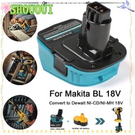 SHOUOUI Li-ion Battery Adapter Black Replace Power Source MAK1820 for Makita BL 18V Convert to Dewalt NI-CD/NI-MH 18V