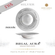 Dining Vaisselle - จานพาสต้า Regal Aura Pasta Plate หรูหรา คุณภาพเยี่ยม ขนาด 11 นิ้ว Porcelain (Pack