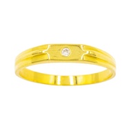 Happy Jewelry แหวนเม็ดเดี่ยว ทองแท้ 9k 37.5% เพชรเกสร ME725