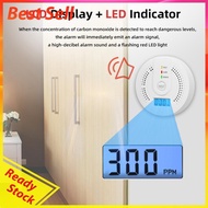 Digital Carbon Monoxide Detector Sound Warning Battery Powered Portable CO Detector with LED Indicat