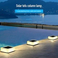 Outdoor Modern Post Light 56LED Solar Column Lamp IP68 Waterproof Solar Post Cap, Fence Deck Cap Lig